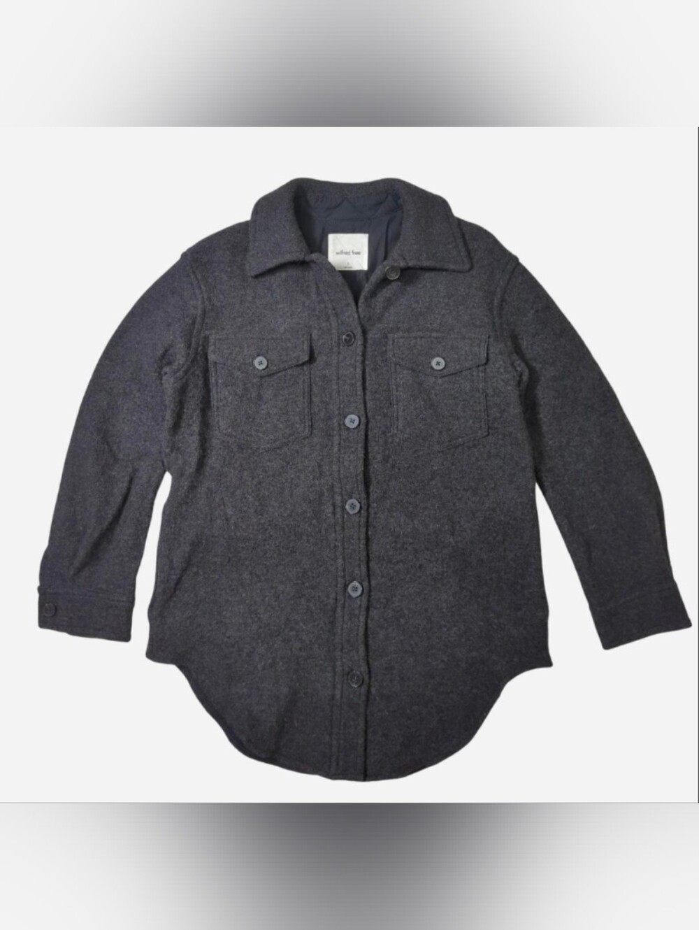Aritzia Wilfred Free Charcoal Grey Ganna Shirt Jacket with a wool-blend‎ Size S
